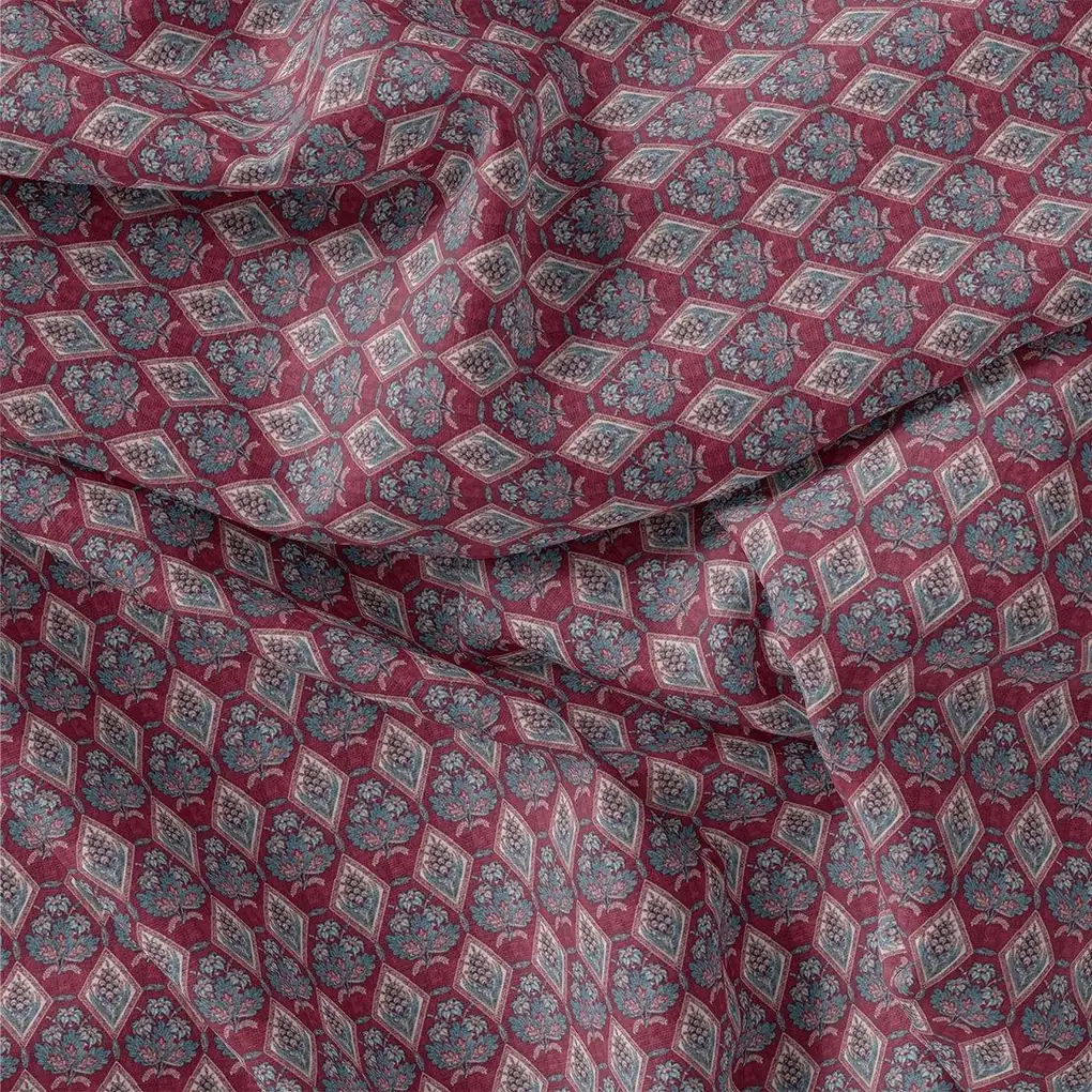 Morden Damask With Flower Digital Printed Fabric - Image 3