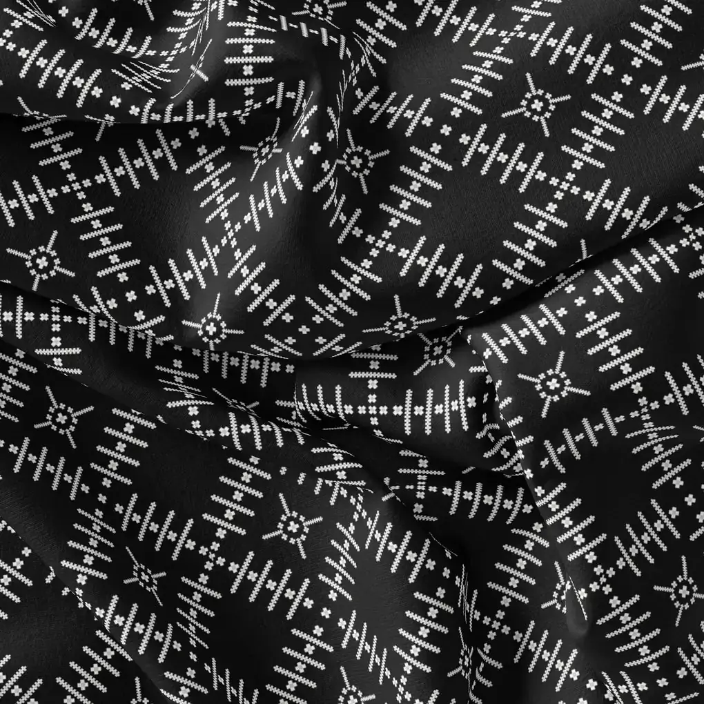 Morden Digital Art Of Doted Lining Digital Printed Fabric - Weightless - Image 3