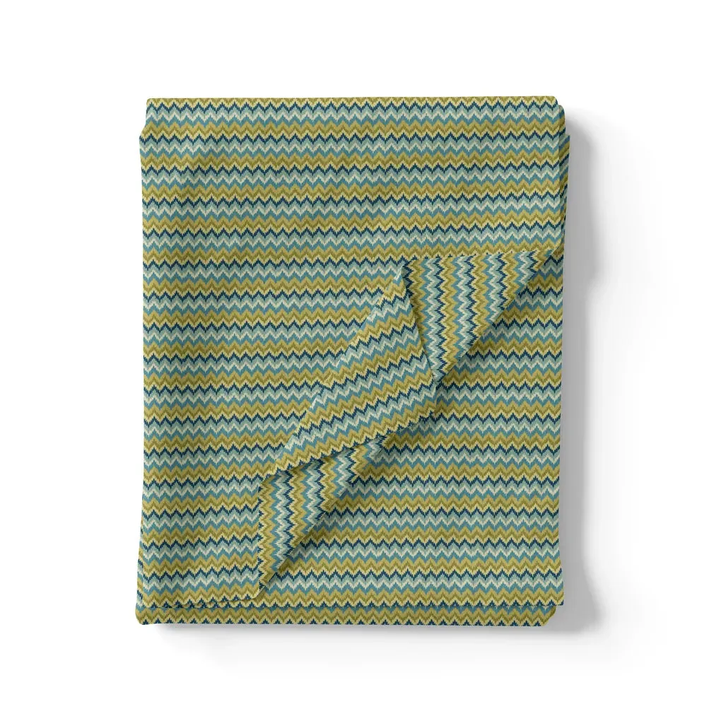 Morden Multicolour Glitch Zigzag Digital Printed Fabric - Image 3