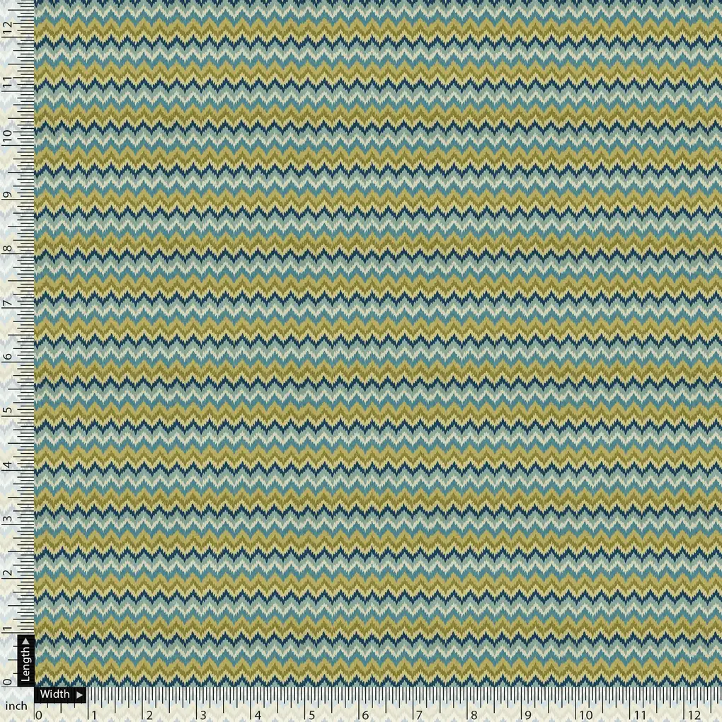 Morden Multicolour Glitch Zigzag Digital Printed Fabric - Image 5