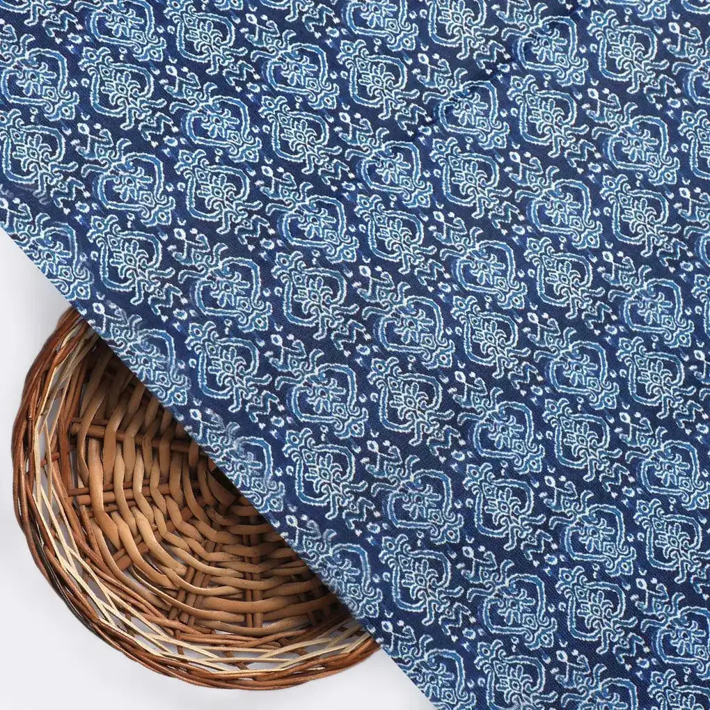 Morden Ogee Seamless Repeat Digital Printed Fabric - Rayon - Image 3