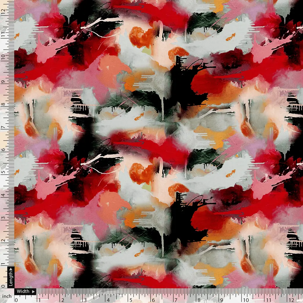 Morden Paint Of Art Multicolor Digital Printed Fabric - Image 5