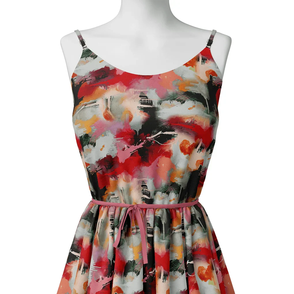 Morden Paint Of Art Multicolor Digital Printed Fabric - Weightless - Image 2