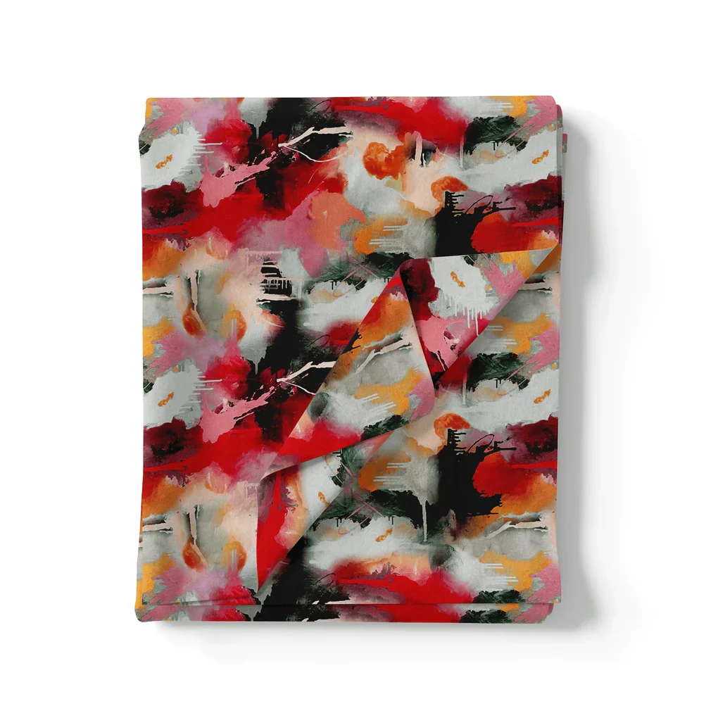 Morden Paint Of Art Multicolor Digital Printed Fabric - Weightless - Image 3