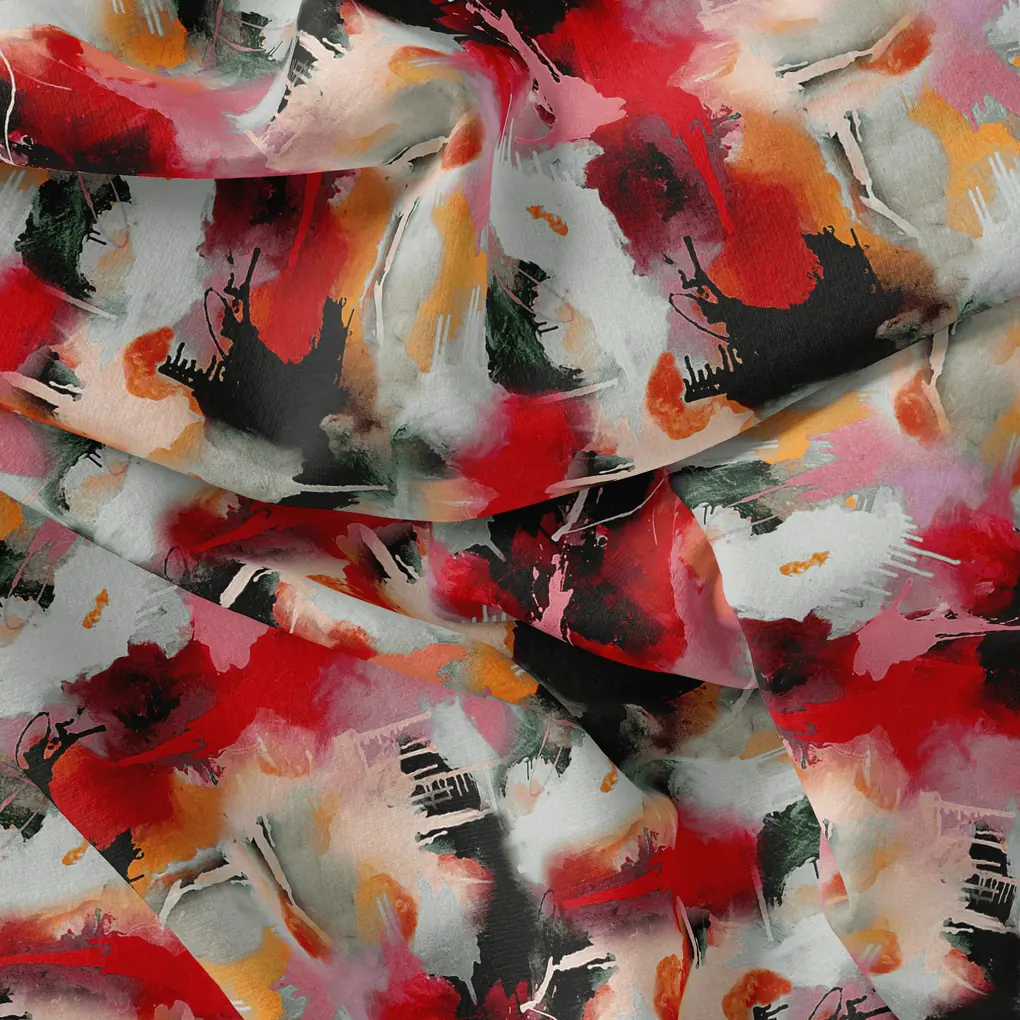 Morden Paint Of Art Multicolor Digital Printed Fabric - Weightless - Image 4
