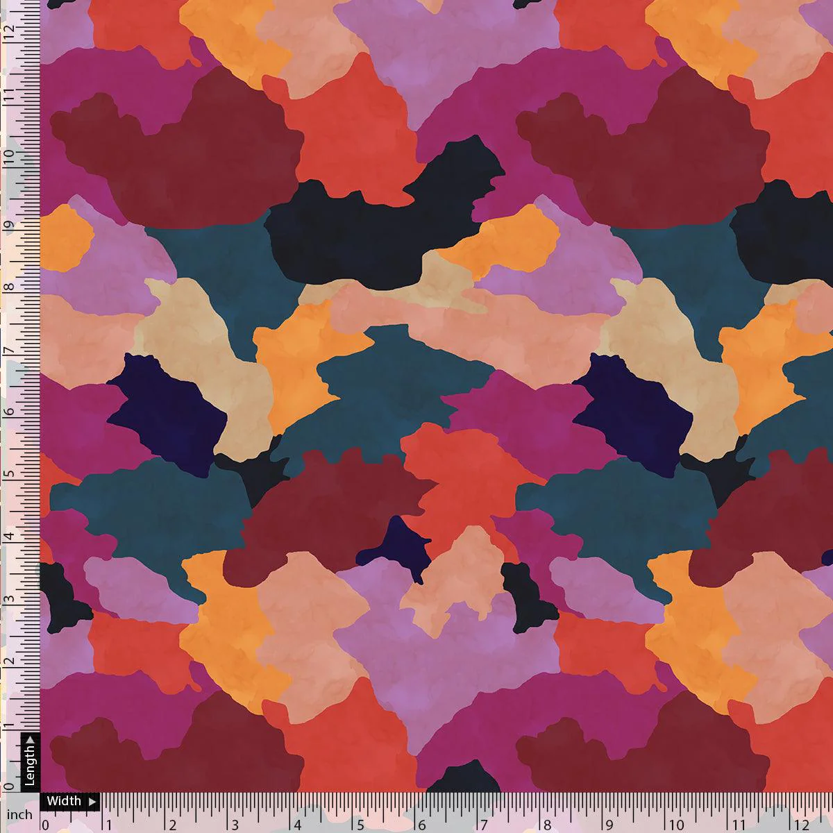 Morden Paint Of Art Multicolour Digital Printed Fabric - Weightless - Image 5