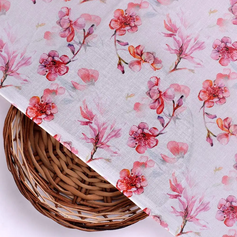 Morden Rainbow Chintz Floral Flower Digital Printed Fabric - Cotton - Image 2