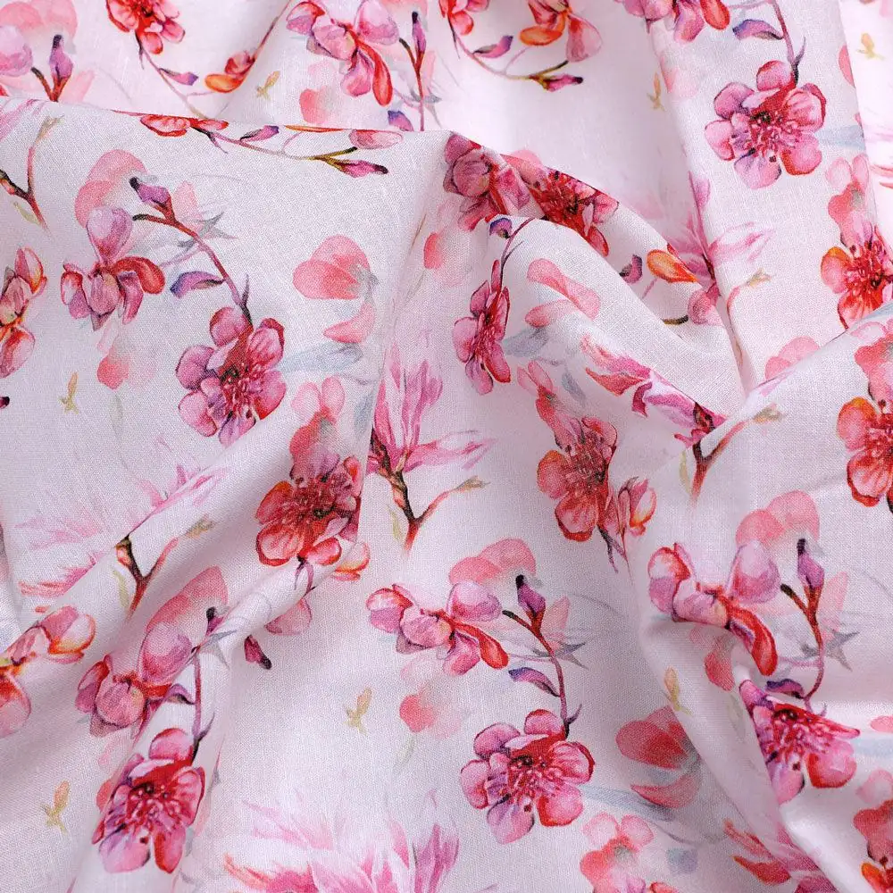 Morden Rainbow Chintz Floral Flower Digital Printed Fabric - Cotton - Image 3