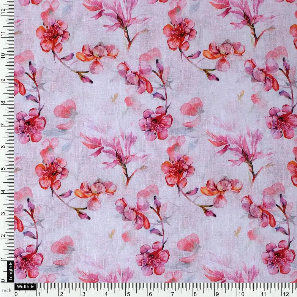 Morden Rainbow Chintz Floral Flower Digital Printed Fabric - Cotton - Image 4