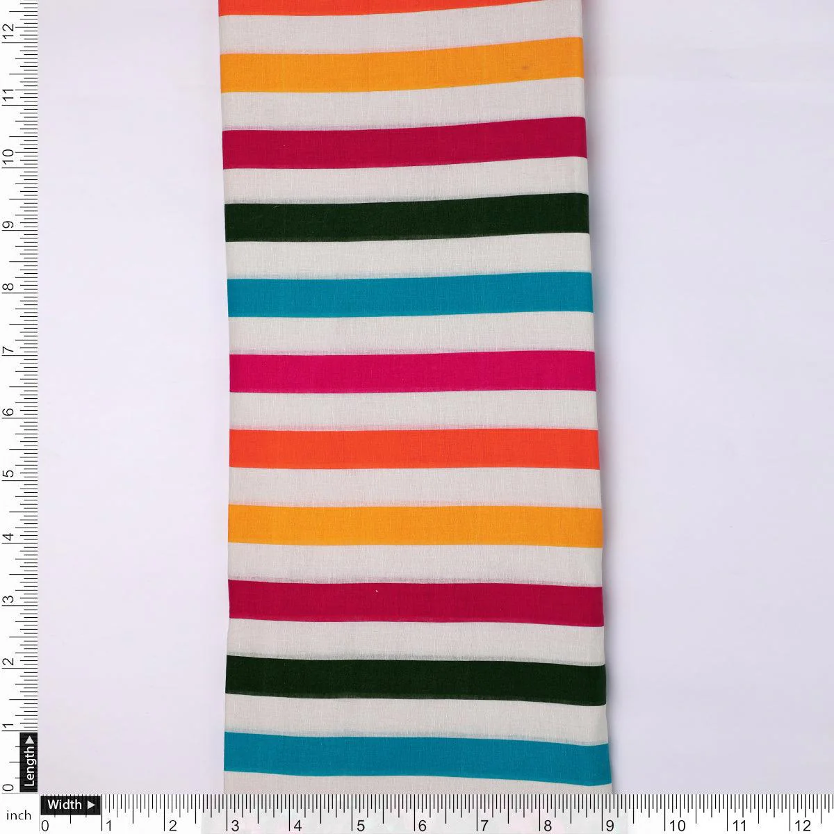 Morden Rainbow Strips Printed Fabric - Pure Cotton - Image 4