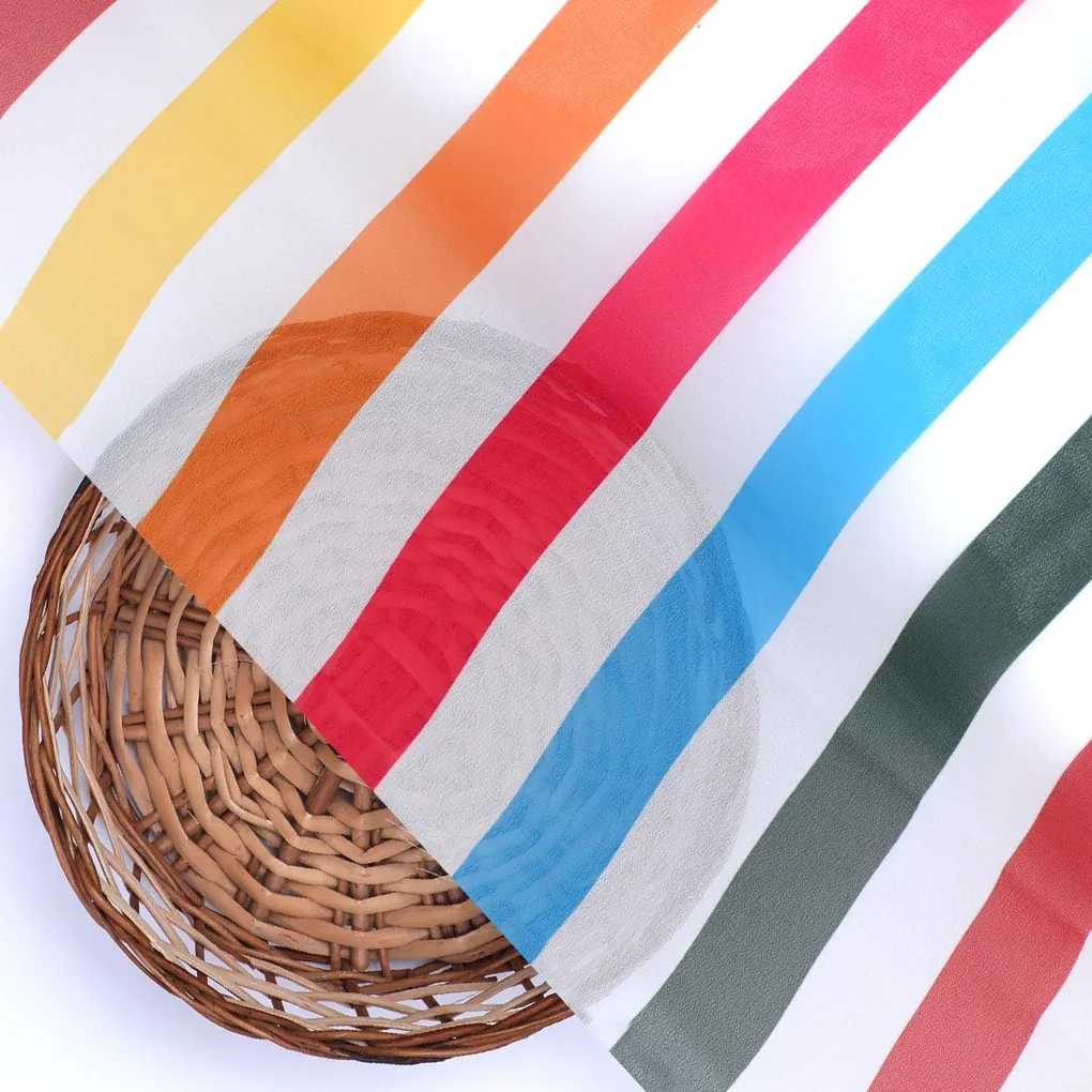 Morden Rainbow Strips Printed Fabric - Weightless - Image 2