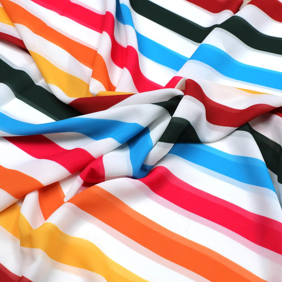 Morden Rainbow Strips Printed Fabric - Weightless - Image 3
