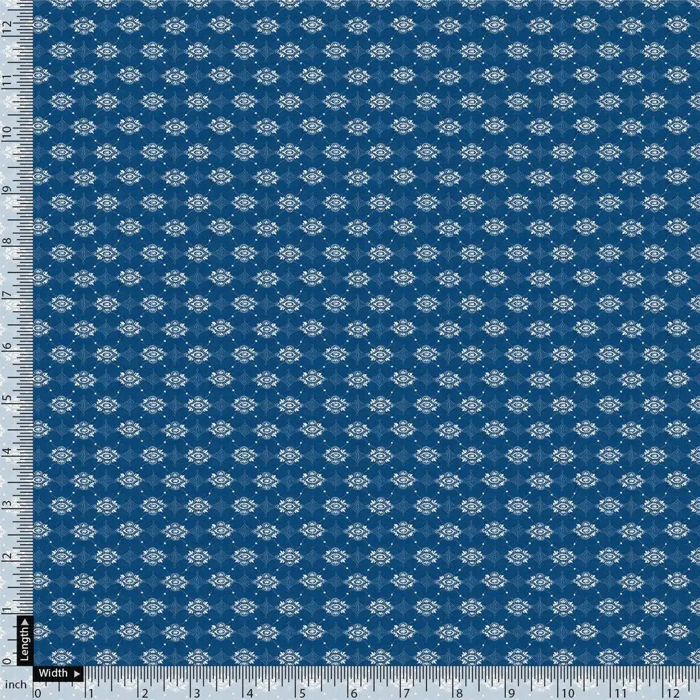 Morden Repeat Bird Eyes Pattern Digital Printed Fabric - Rayon - Image 4