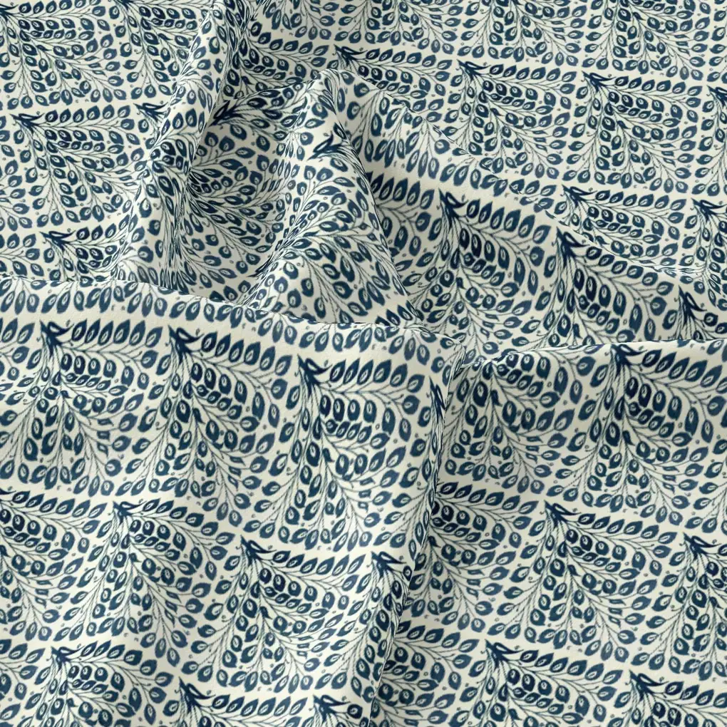Morpich Block Digital Printed Fabric  - Rayon - Image 3