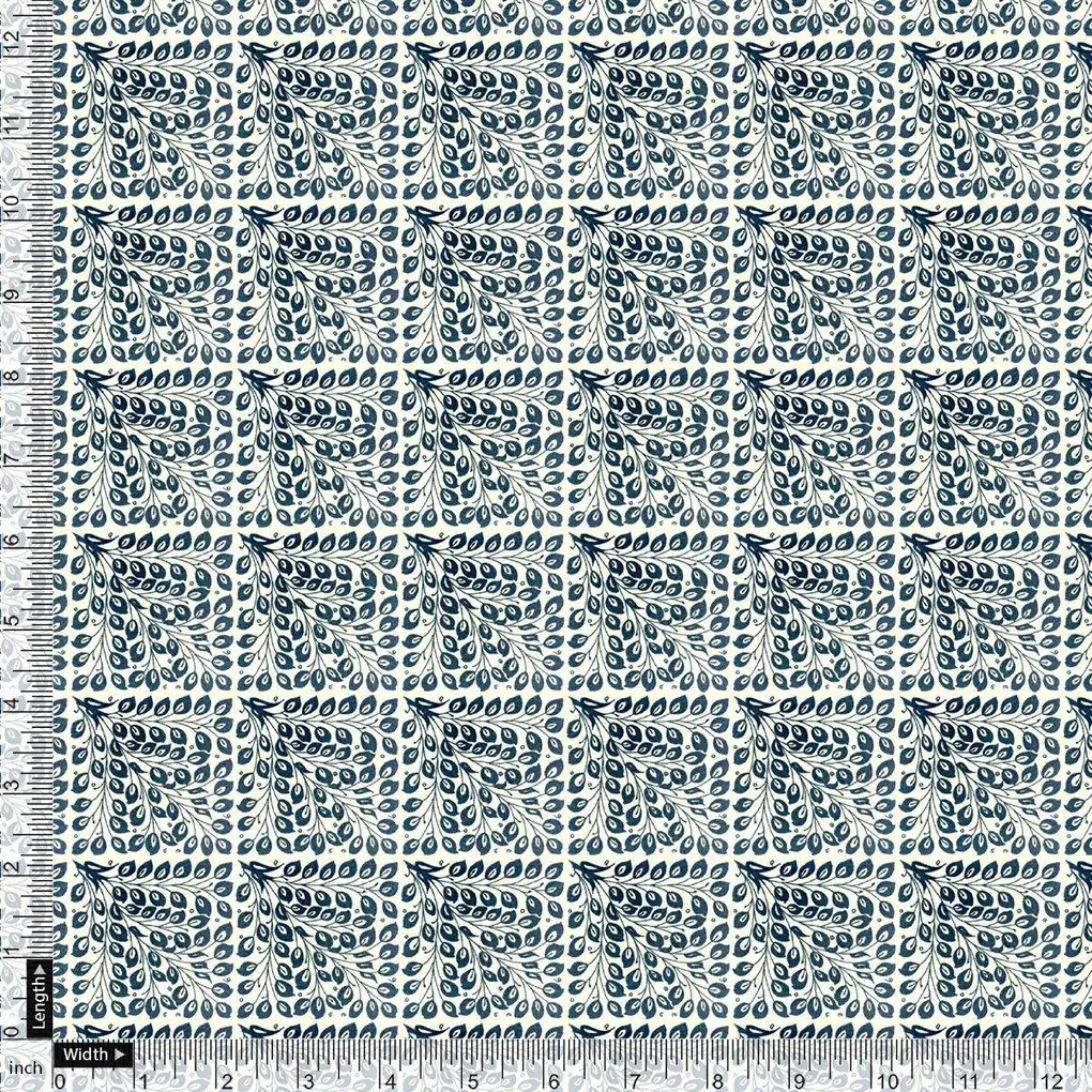 Morpich Block Digital Printed Fabric  - Rayon - Image 4