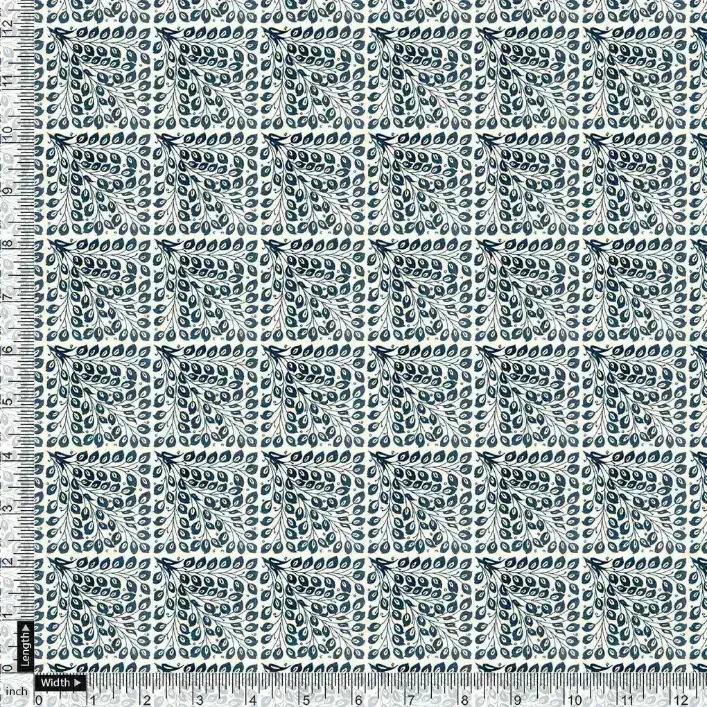 Morpich Block Digital Printed Fabric  - Upada Silk - Image 4