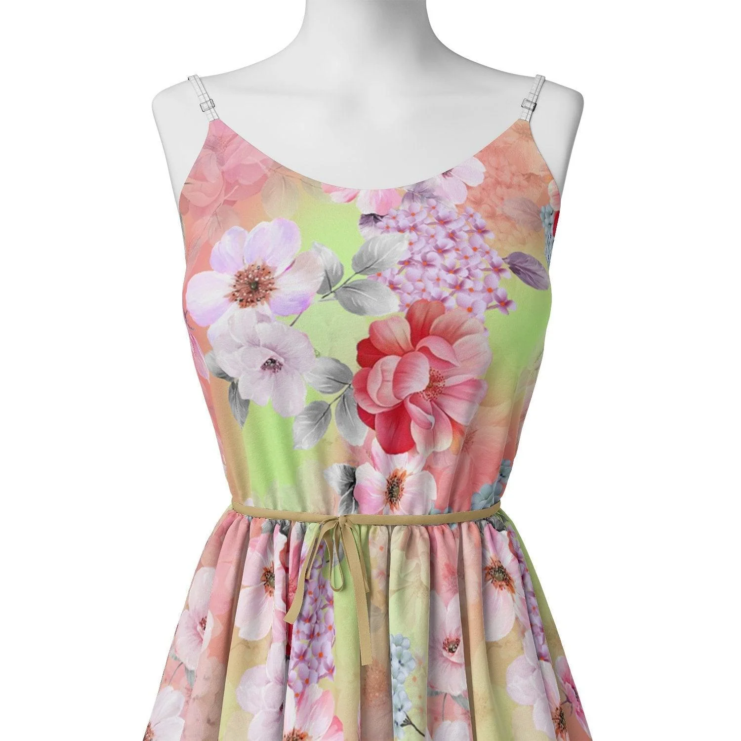 Multi-Color Floral Design Digital Printed Fabric - Image 2