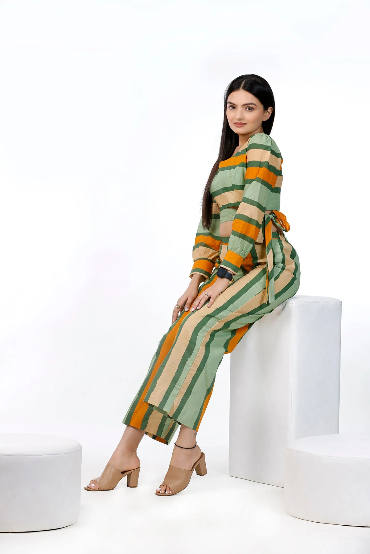Multi Color Striped Top And Pant - Image 4