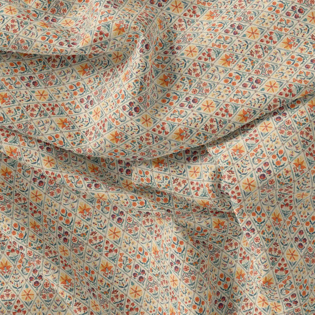 Multi Colour Of Flower Harlequin Digital Printed Fabric - Image 2