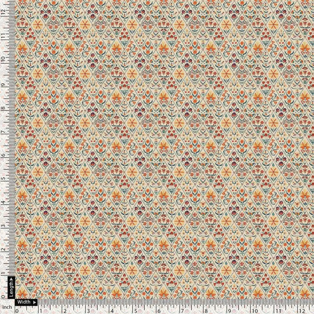 Multi Colour Of Flower Harlequin Digital Printed Fabric - Cotton - Image 4