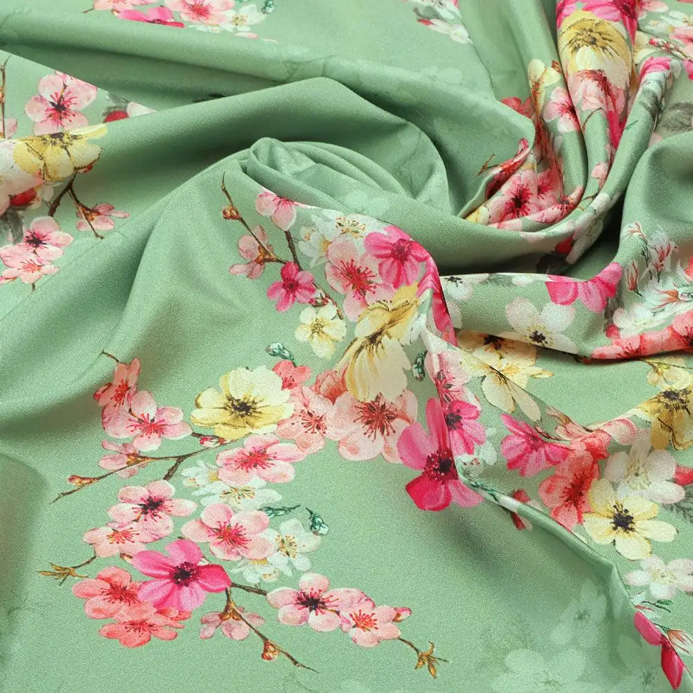 Multi Colour Tiny Beautiful Chintz Printed Fabric - Crepe - Image 3