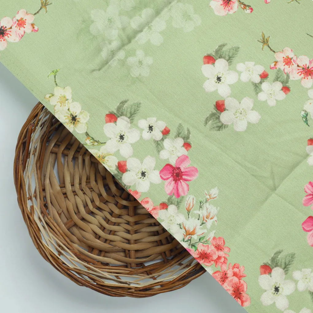 Multi Colour Tiny Beautiful Chintz Printed Fabric - Japan Satin - Image 3