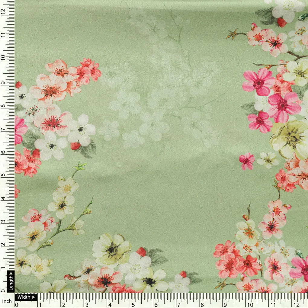 Multi Colour Tiny Beautiful Chintz Printed Fabric - Japan Satin - Image 4
