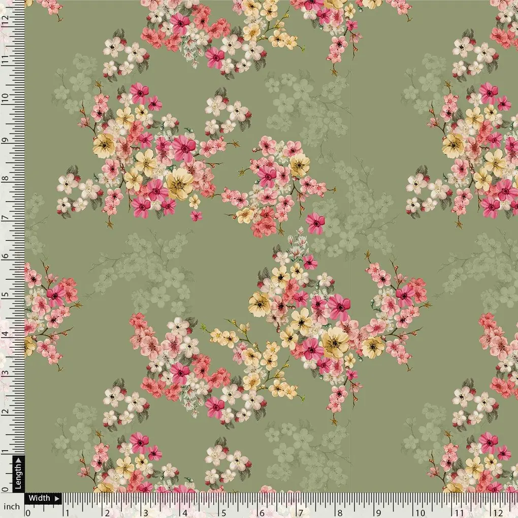 Multi Colour Tiny Beautiful Chintz Printed Fabric - Image 4