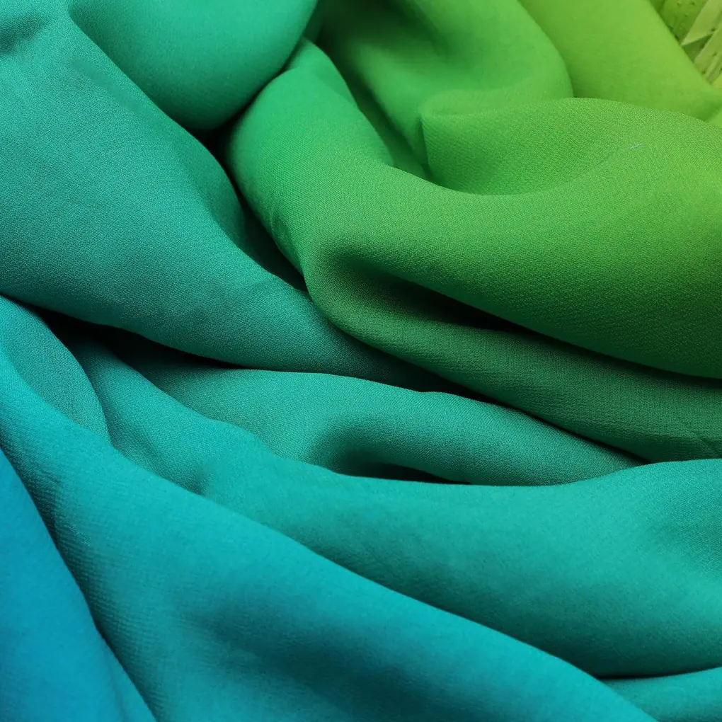Multi Gradients Cool Pattern Digital Printed Fabric - Pure Georgette - Image 3