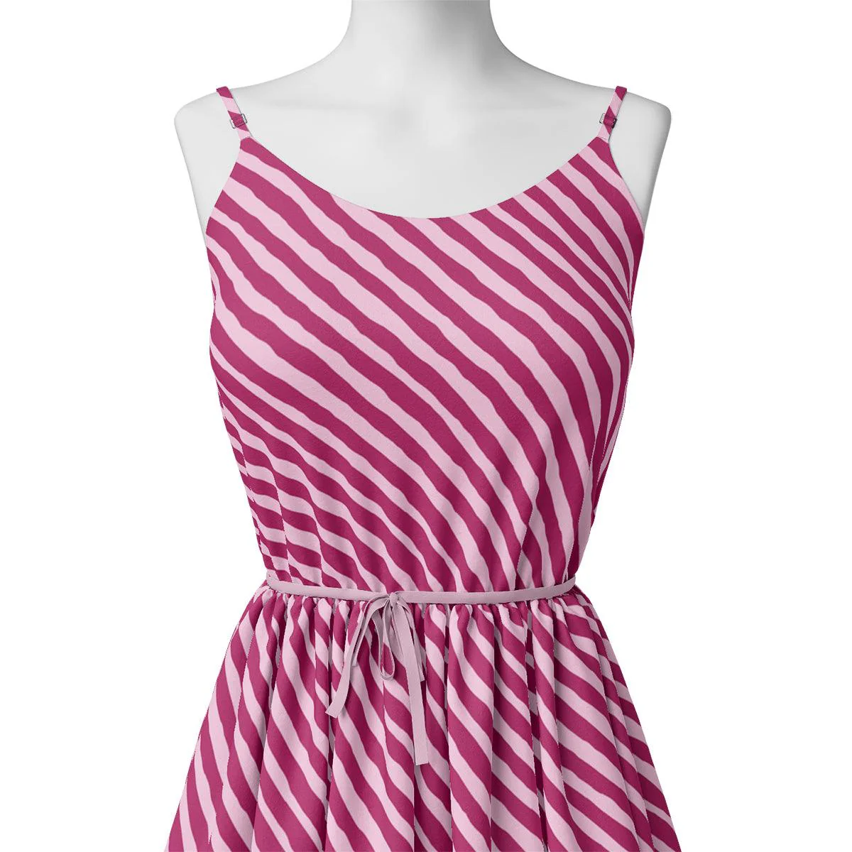Multi Roman Strips Digital Printed Fabric - Weightless - Image 2