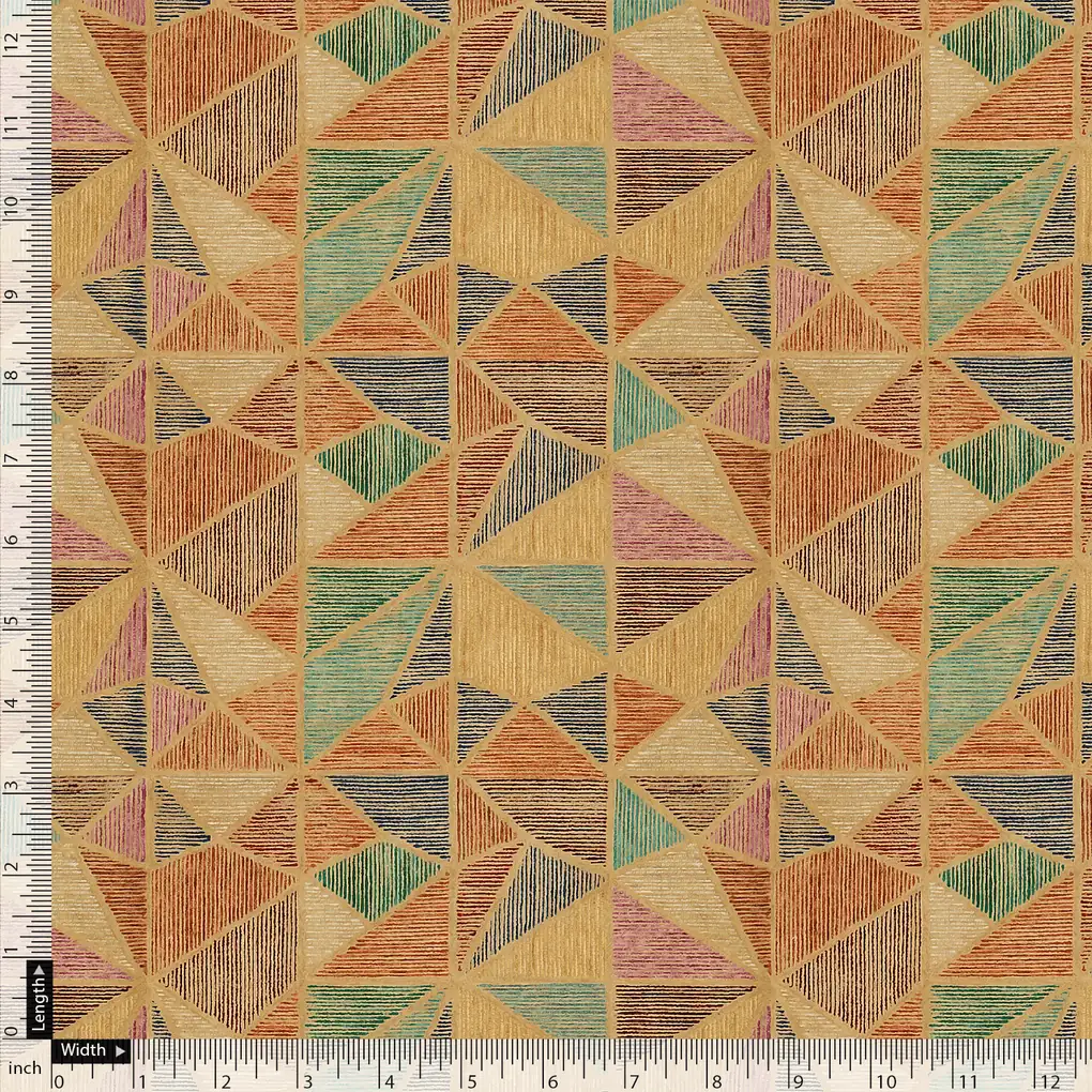 Multicolor Abstract Pure Georgette Printed Fabric Material - Image 5