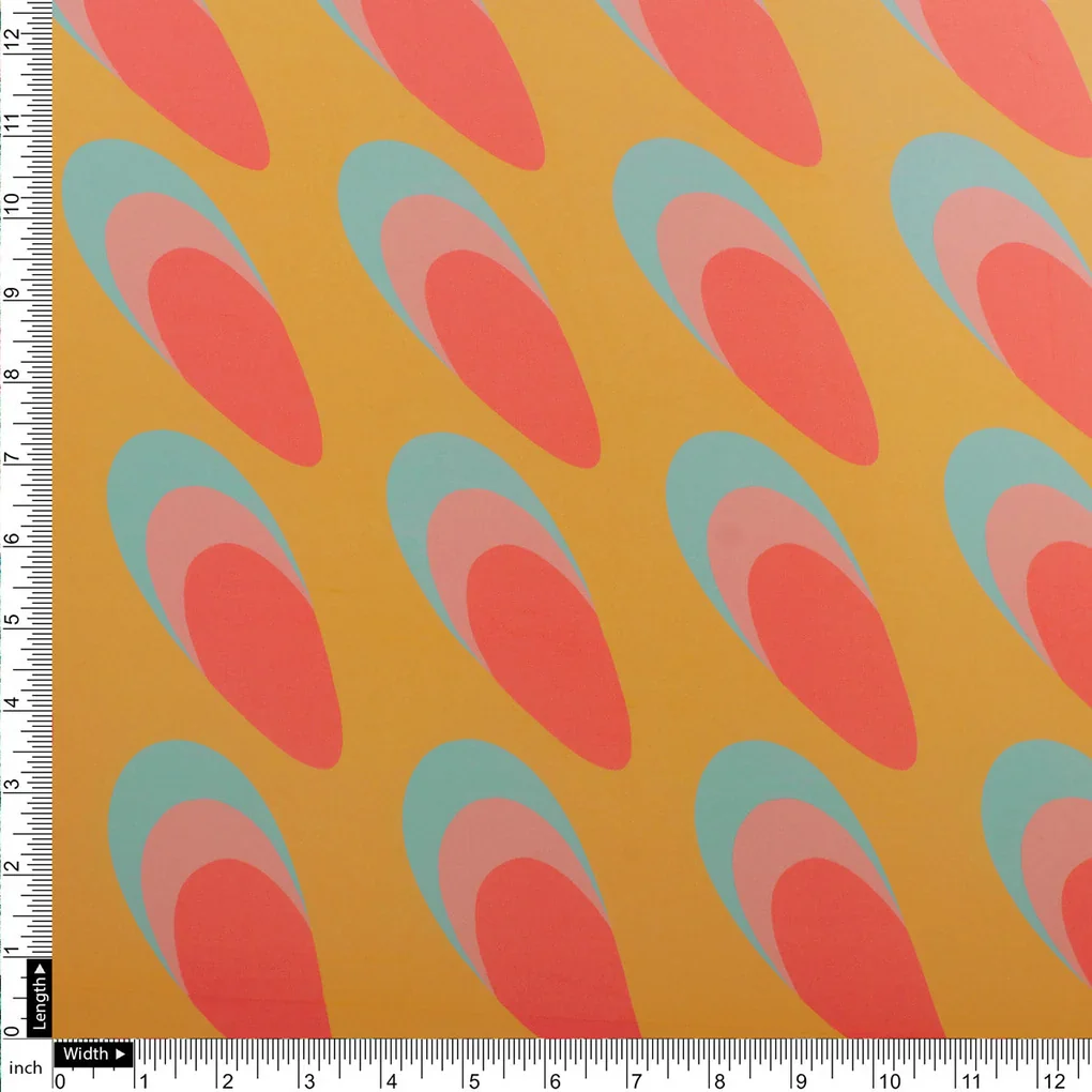 Multicolor Abstract Pure Georgette Printed Fabric - Image 4
