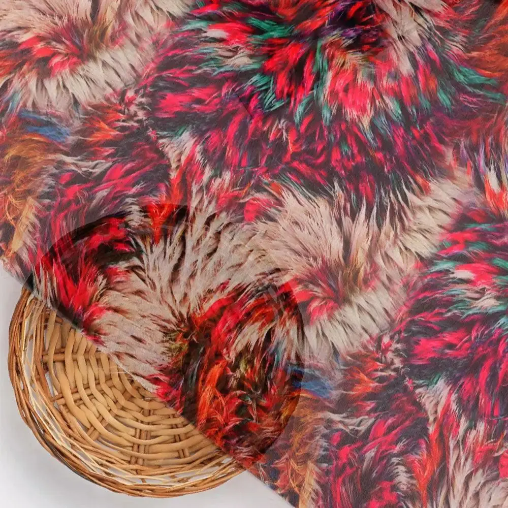 Multicolor Animal Weightless Printed Fabric - Image 2
