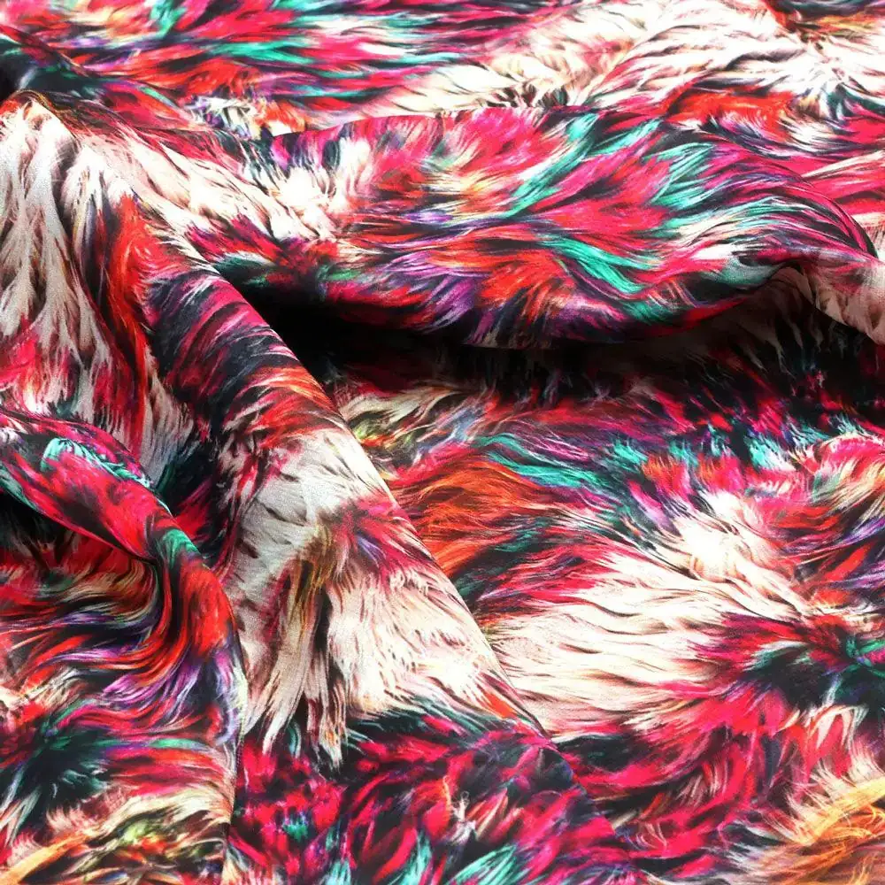Multicolor Animal Weightless Printed Fabric - Image 3