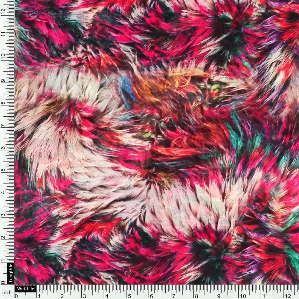 Multicolor Animal Weightless Printed Fabric - Image 4