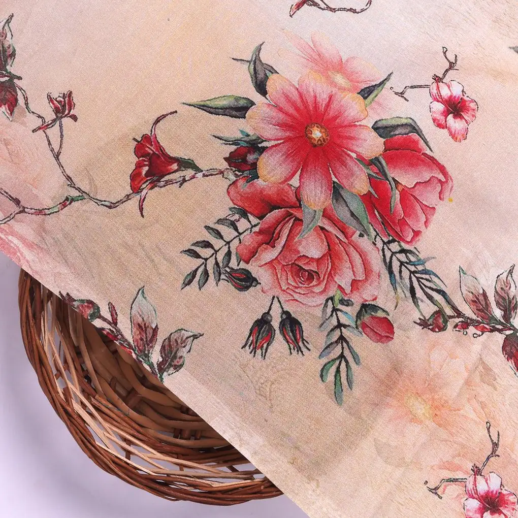 Multicolor Floral Digitally Printed Fabrics - Pure Cotton - Image 2