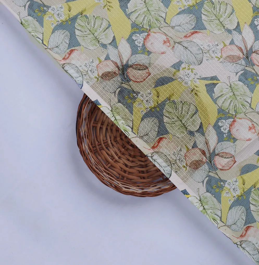 Multicolor Floral Print Kota Doria Fabric - Image 2