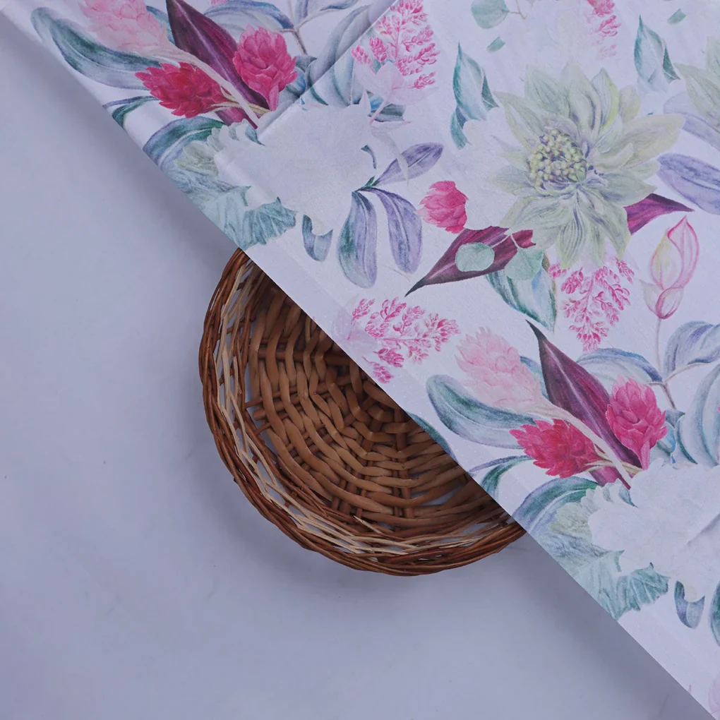 Multicolor Floral Printed Japan Satin Fabric - Image 2