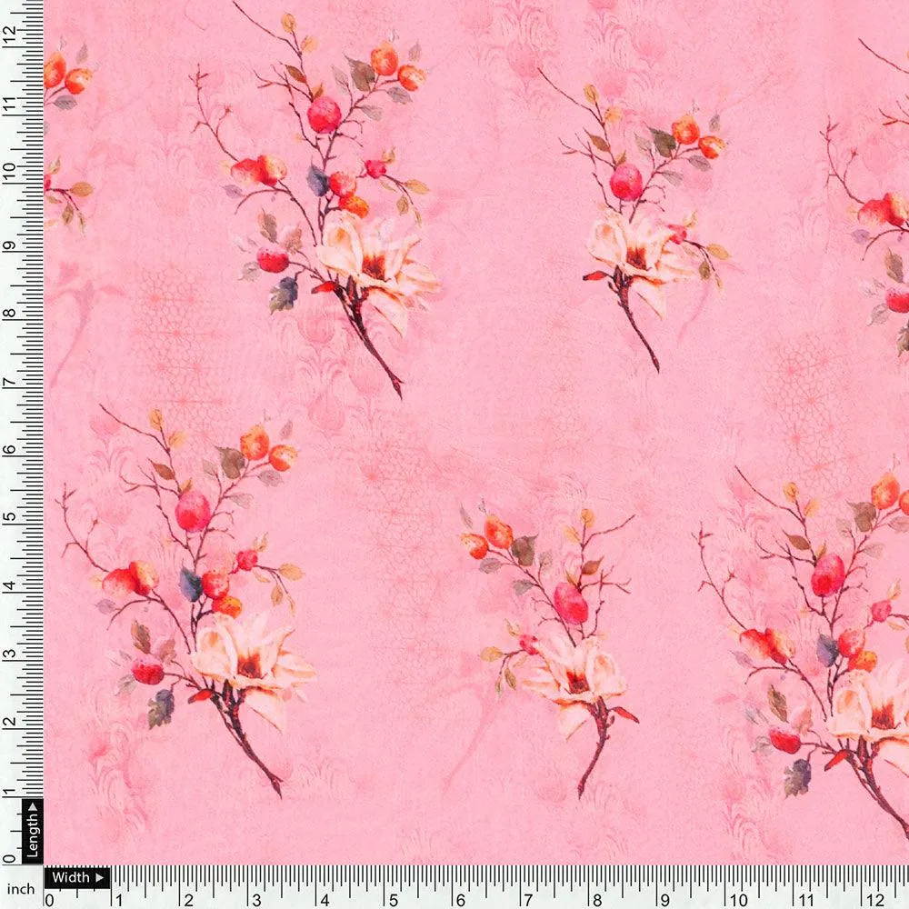 Multicolor Flower Pure Georgette Printed Fabric - Image 4