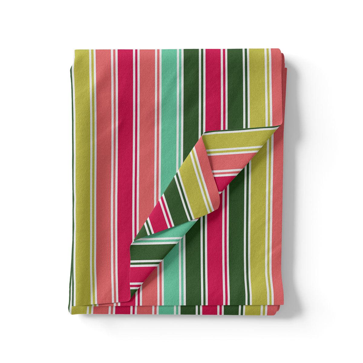 Multicolor Hailine Strips Weightless Printed Fabric - Image 3