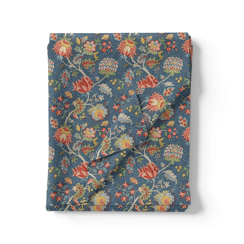 Multicolor Jecobean Floral Pure Georgette Printed Fabric Material - Image 3