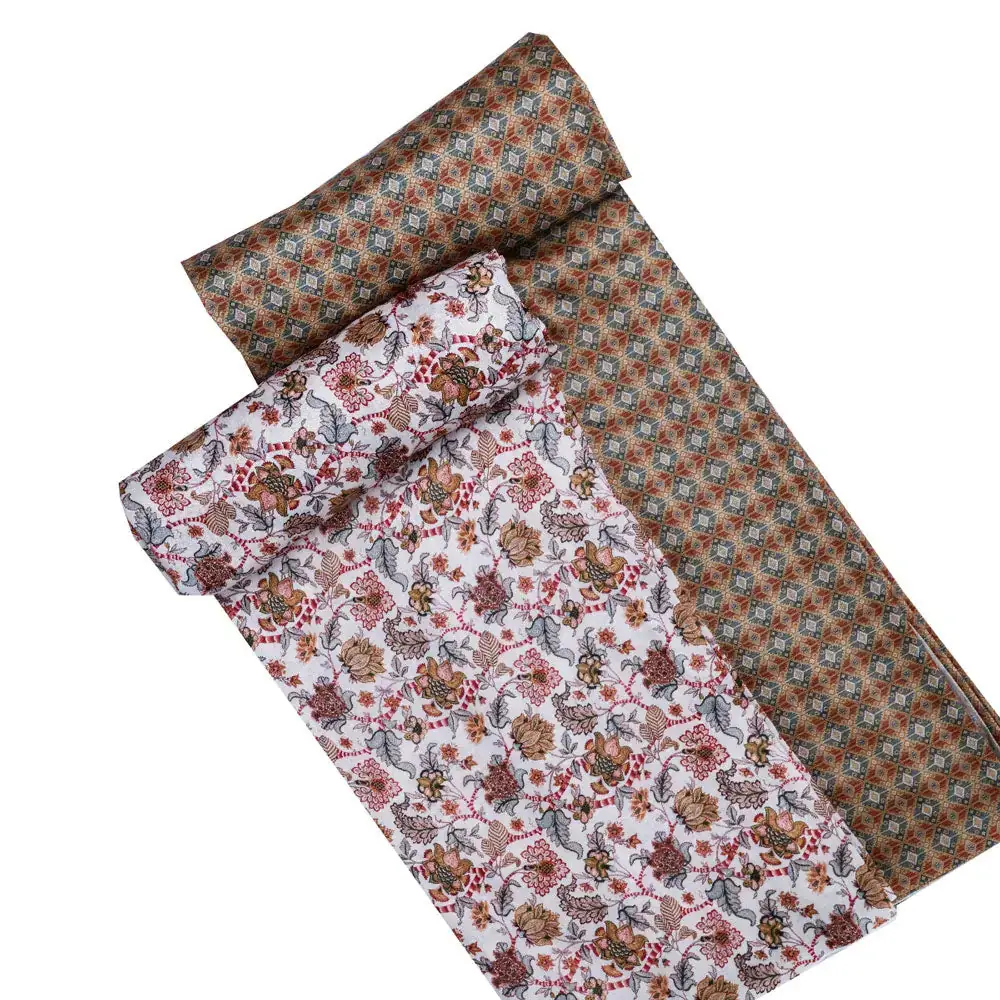 Multicolor Mul Cotton Printed Unstitched Fabric Set (5 Meter Set) - Image 4