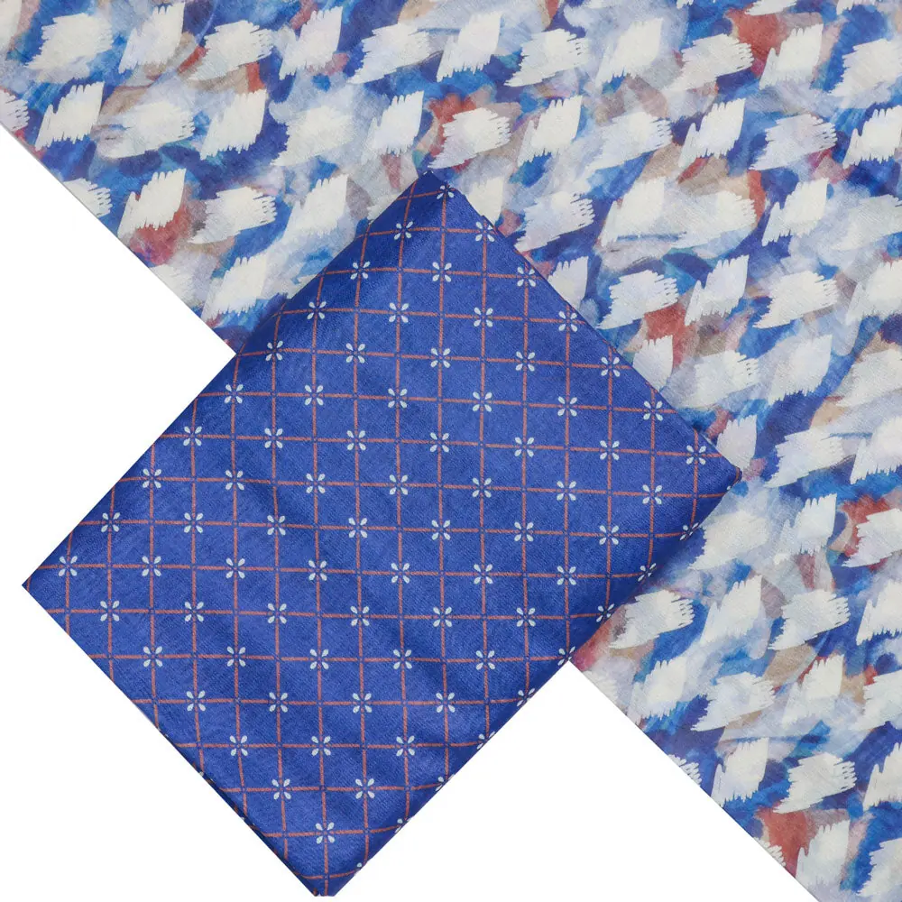 Multicolor Mul Cotton Printed Unstitched Fabric Set (5 Meter Set) - Image 2