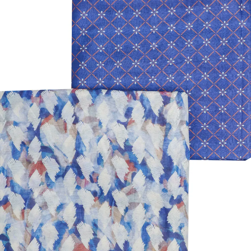 Multicolor Mul Cotton Printed Unstitched Fabric Set (5 Meter Set) - Image 3