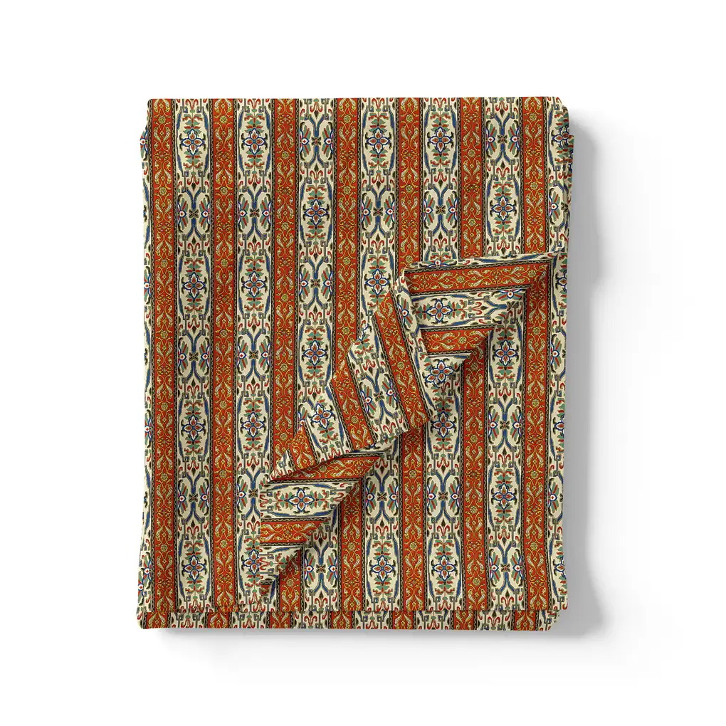 Multicolor Strips Pure Georgette Printed Fabric Material - Image 3