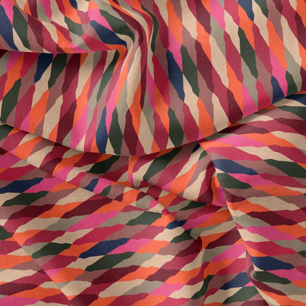 Multicolour Scales Repeat Digital Printed Fabric - Weightless - Image 3