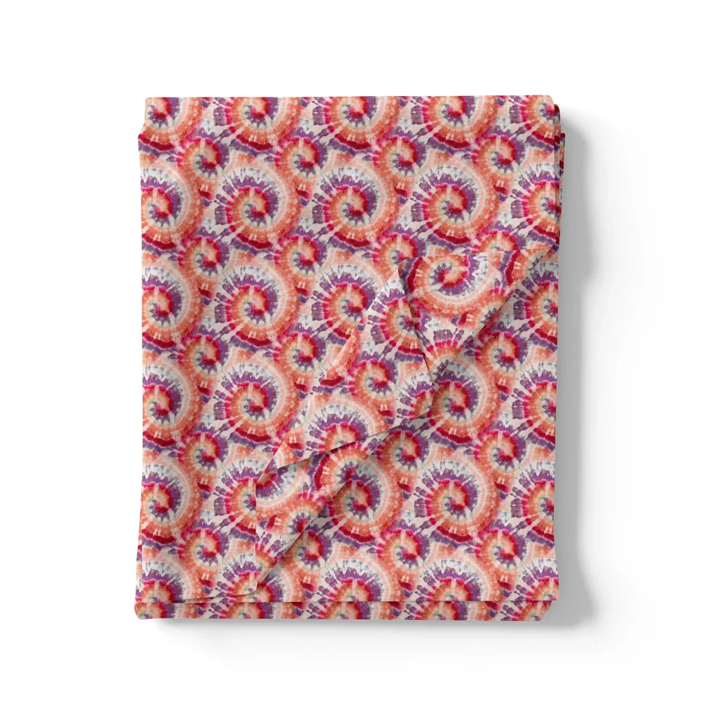 Multicolour Spiral Chain Tiny And Big Digital Printed Fabric - Image 3