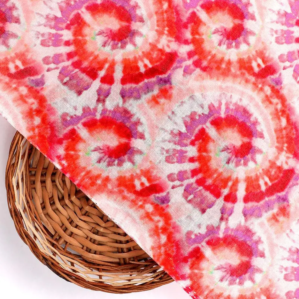 Multicolour Spiral Chain Tiny And Big Digital Printed Fabric - Pure Cotton - Image 2