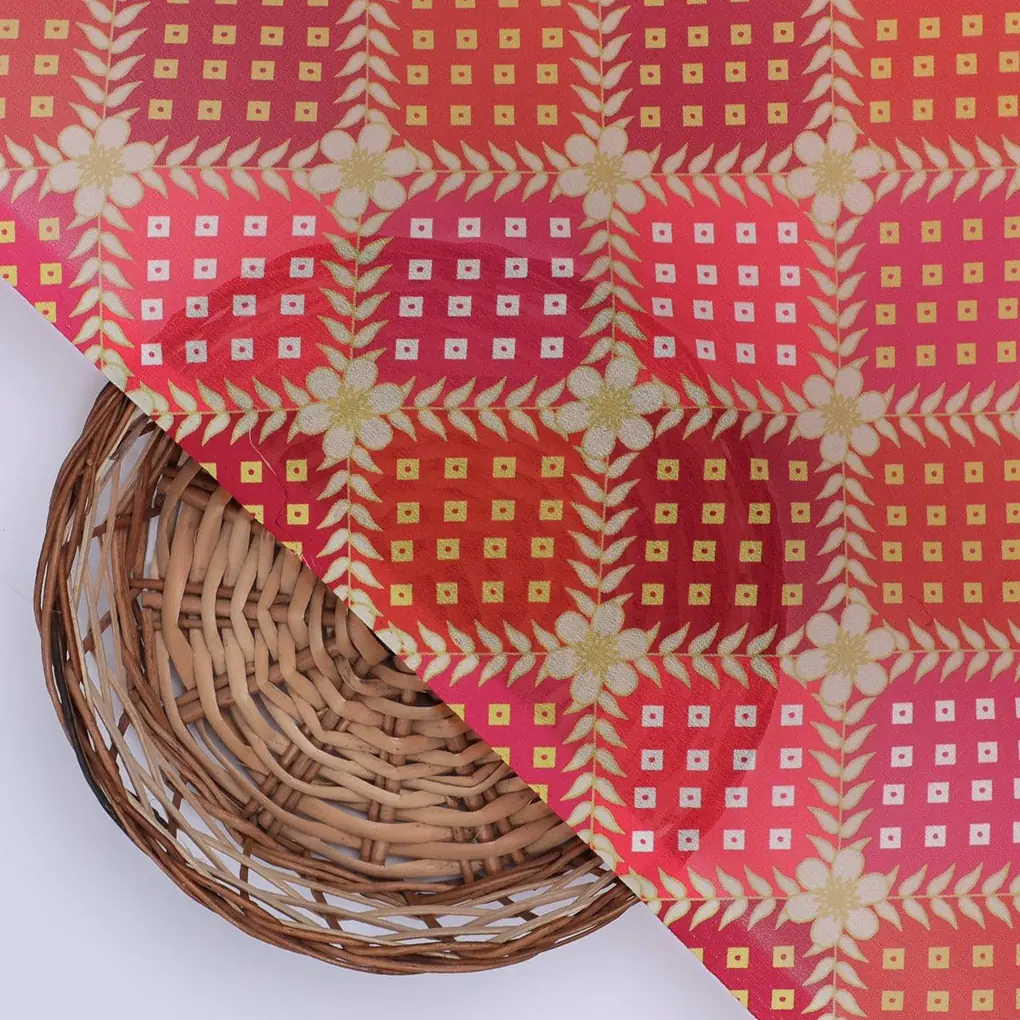 Multicolour With Flower Honeycomb Digital Printed Fabric - Weightless - Image 2