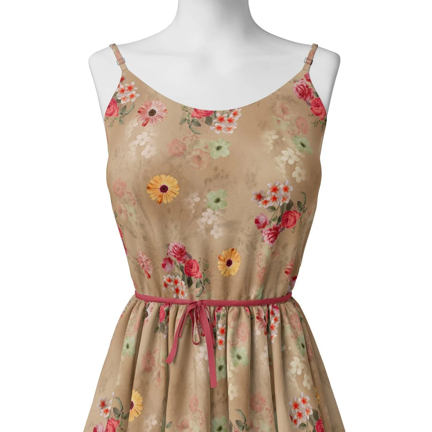 Multitype Of Flower Sunflower And Roses Digital Printed Fabric - Image 2